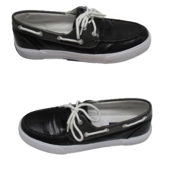 Polo By Ralph Lauren/Black/White/Mens Size 9